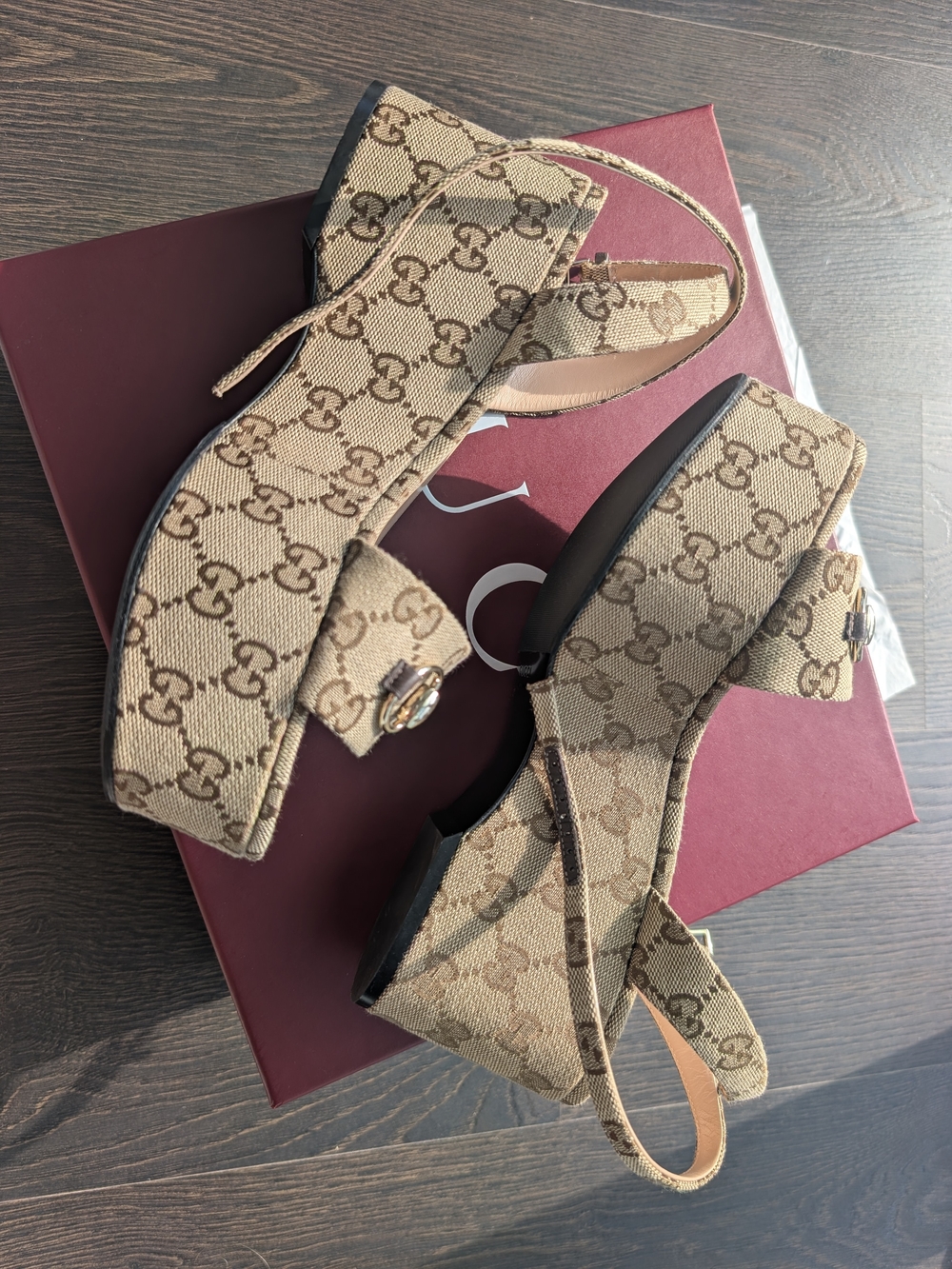 Authentic Gucci Horsebit Flatform Sandal